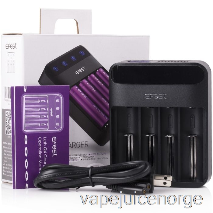 Vape Med Nikotin Efest Lush Q4 4-bay Intelligent Led Batterilader