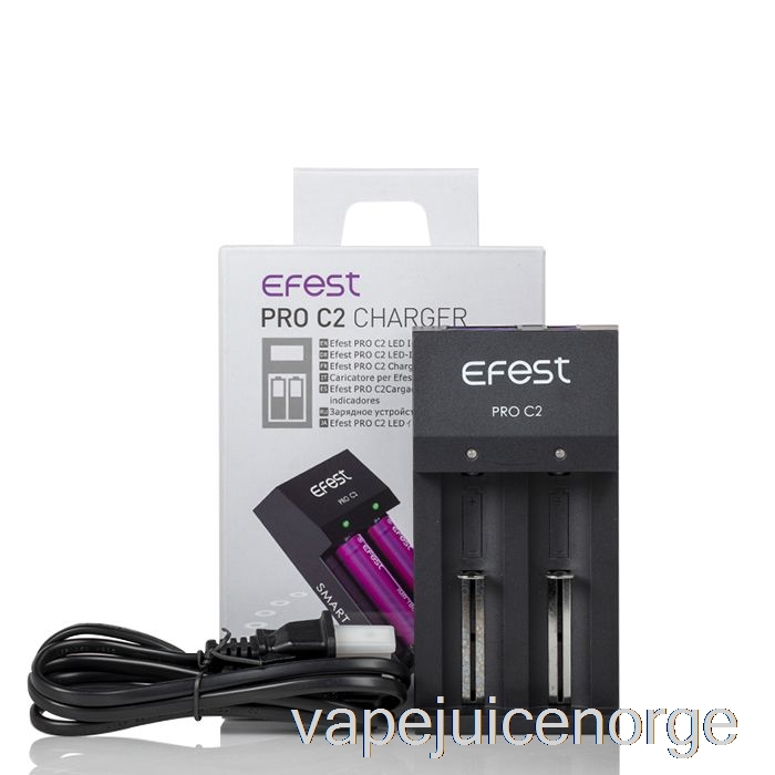 Vape Juice Efest Pro C2 2-bay Smart Batterilader