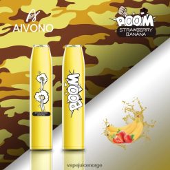 Aivono AIM BOOM 600 jordbær banan - P26VZ8363 Vape Norge
