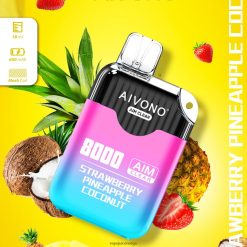 Aivono AIM CLEAR 8000 jordbær ananas kokos - P26VZ8207 Vape Norge