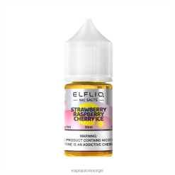 ELFBAR ELFLIQ Nic salt 30 ml Strawberry bringebær kirsebæris XDBJN32