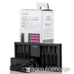 Vape Med Nikotin Efest Luc V8 Dobbel Lcd-skjerm Rask Batterilader
