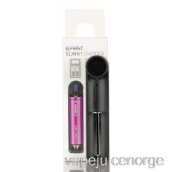 Vape Med Nikotin Efest Slim K1 Enkeltspors Batterilader